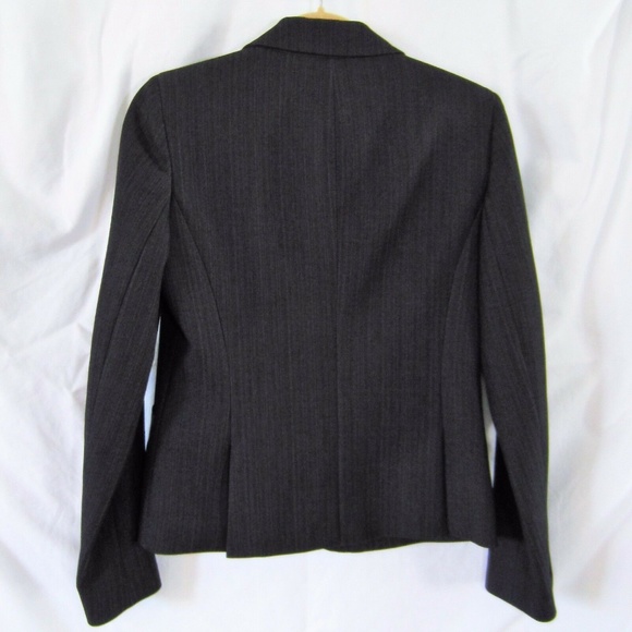 Nine West Suit Jacket Size 2 Stretch, Lined, One button gray black EUC - Picture 2 of 3
